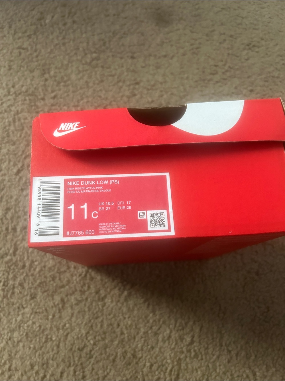 Nike Kids Dunk Low Sneakers - Pink